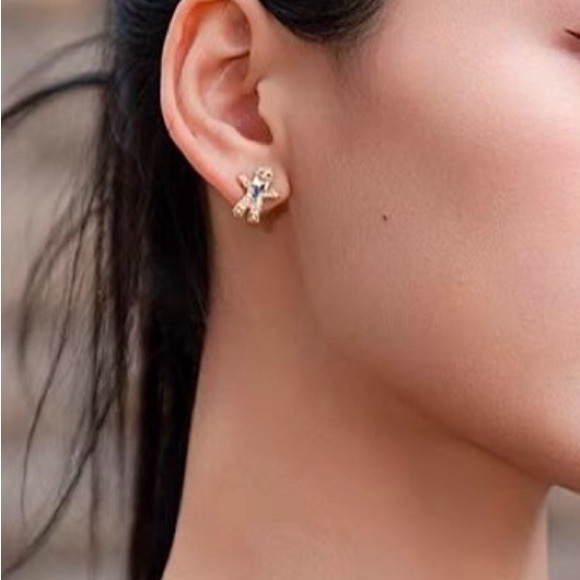 KATE SPADE Christmas Gingerbread Man Stud Earrings - Picture 2 of 4